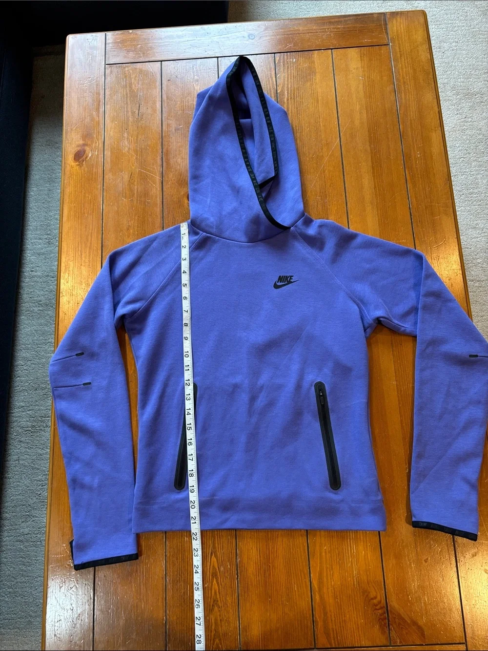 NIKE Vintage Purple Hooded Performance Sweatshirt Women’s Size Small EUC
